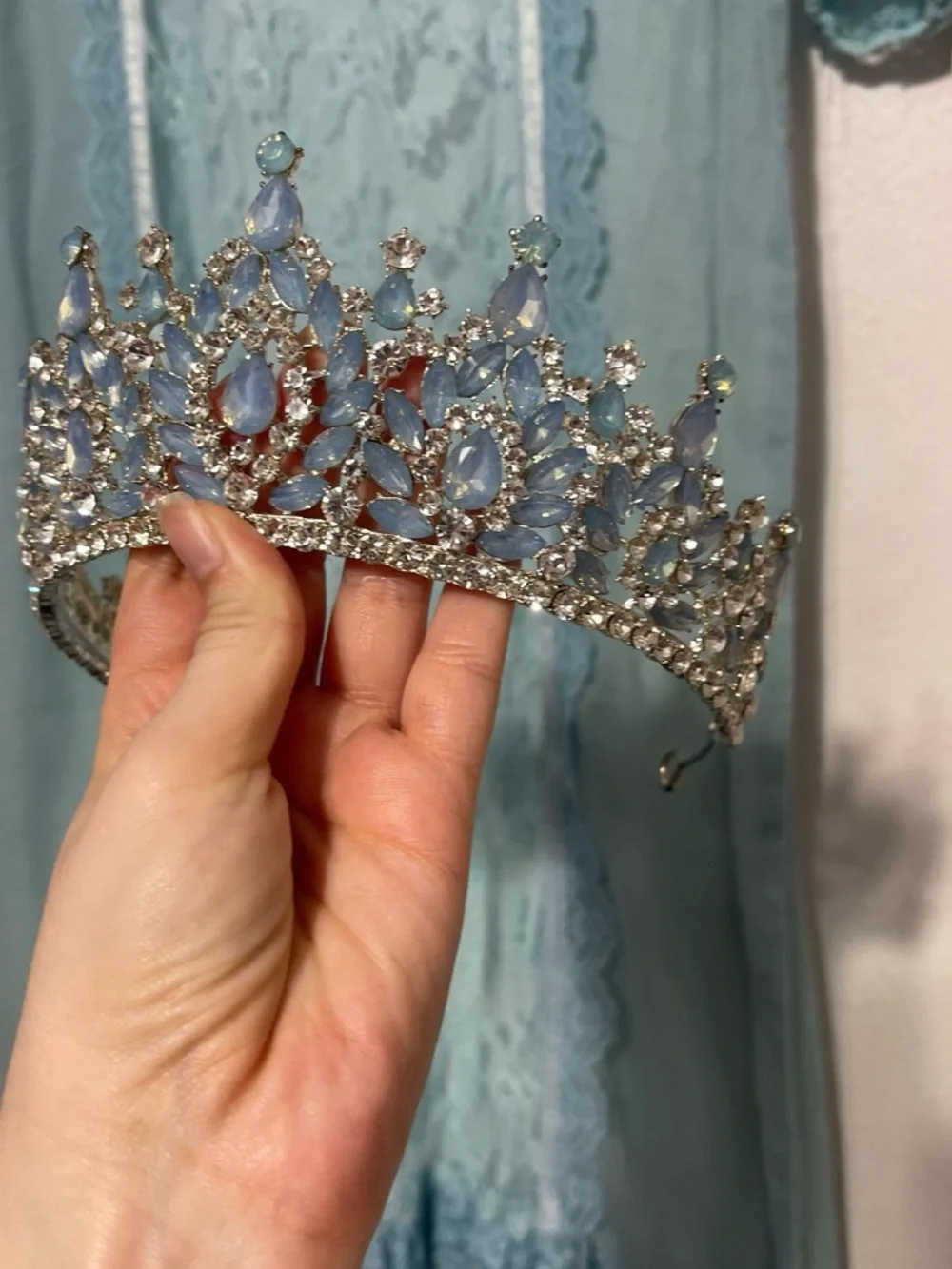 Ice Blue Crystal Tiara